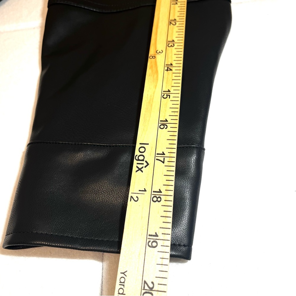 Anthropologie Entro Black Oversized Lightweight Faux leather Shirt Jacket Sz S - Picture 11 of 13